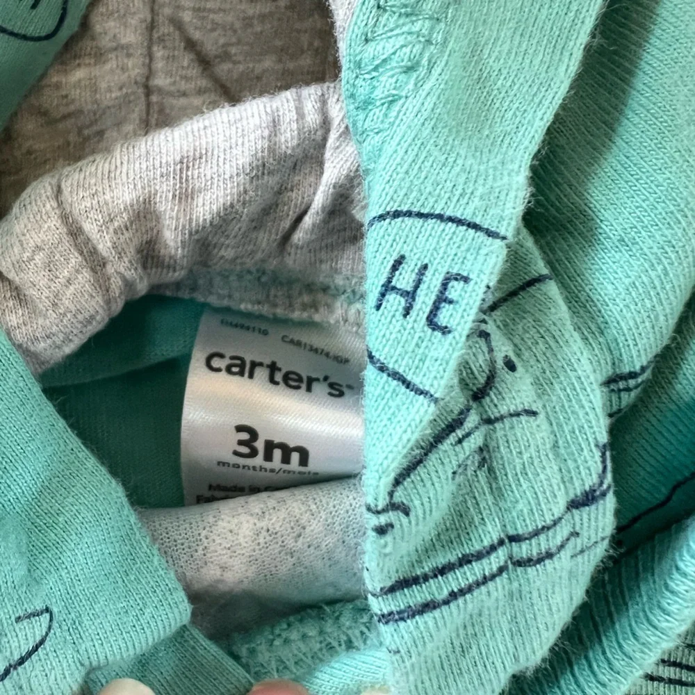 Carter's Blue Bodysuit with Hood and Shorts